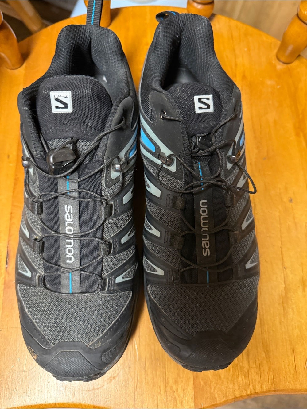 Salomon X Ultra Black Gray & Blue Trail Shoes